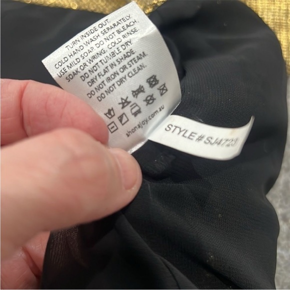 Shona Joy Metallic Gold Mini Dress - Picture 10 of 10